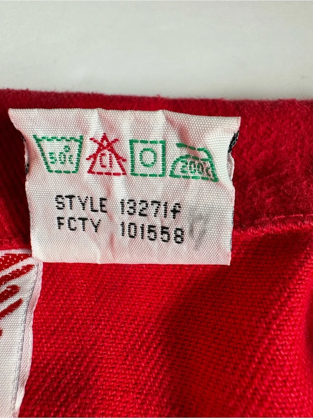 Vintage 90s Red Cropped Denim Jacket Boxy Retro Streetwear 2750, Sz 9/Medium. - Picture 12 of 16